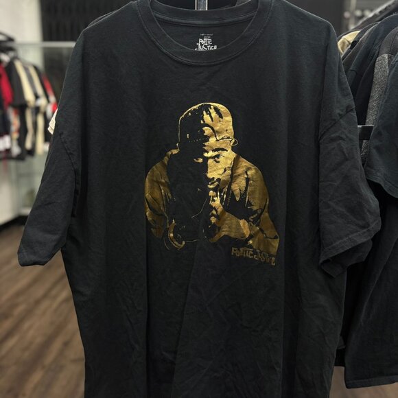 Vintage Tupac Shakur Poetic Justice T-Shirt Men’s XXL | Black Hip Hop Rap Graphi - Picture 1 of 3